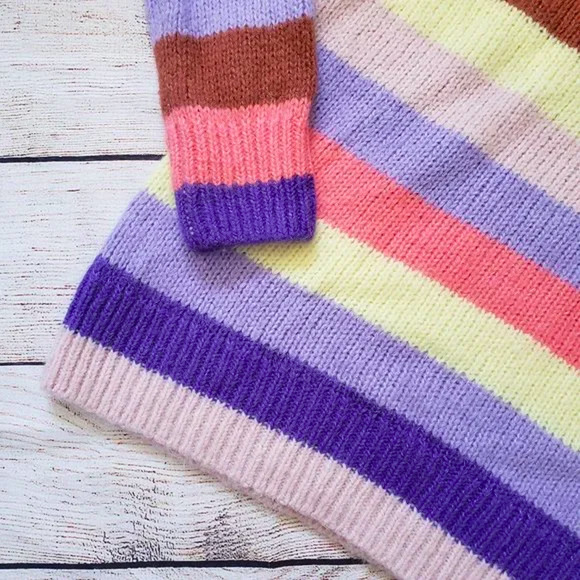 GAP multicolor crew neck knitted oversize sweater XS - Picture 3 of 5